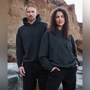 Vuori Restore Oversized Hoodie Washed Black Large